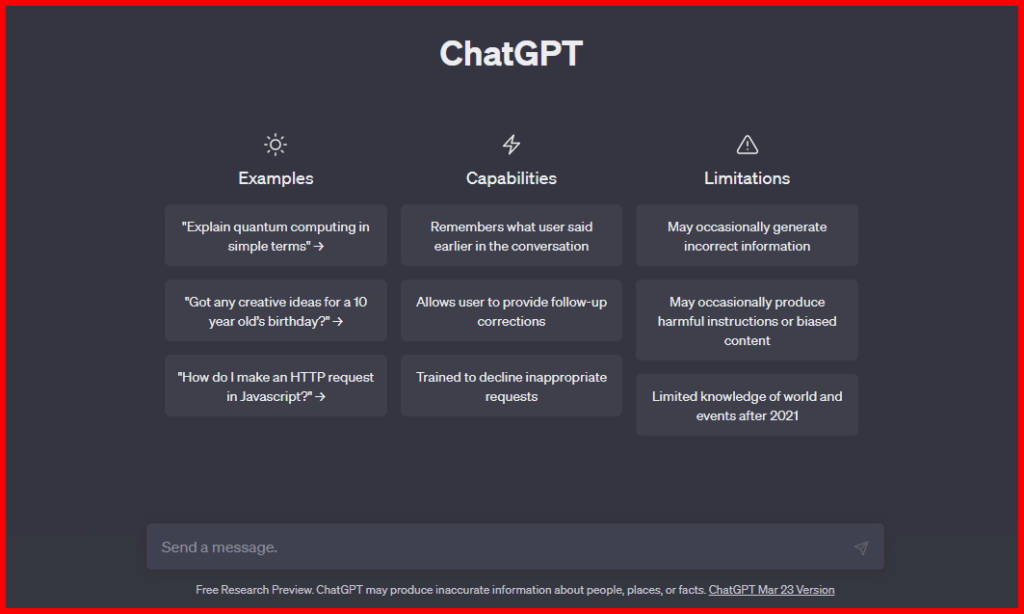 Open AI Chat GPT